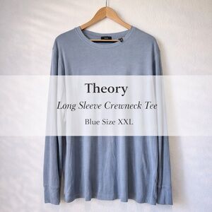 Theory Long Sleeve Crewneck Tee Blue Size XXL